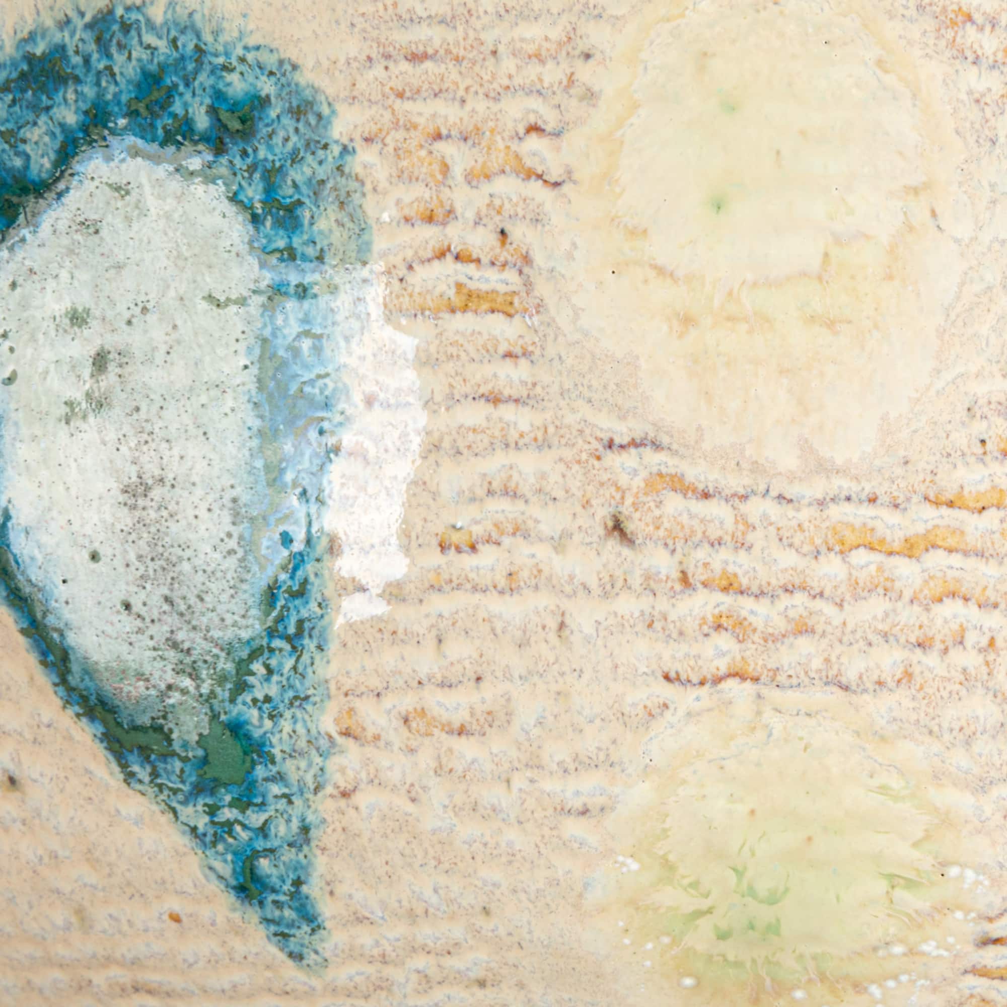 Hello Honey® Tan & Marine Round Geometric Stoneware Bowl